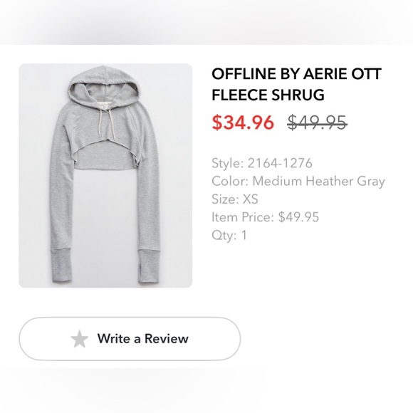 OFFLINE BY AERIE FLEECE SHRUG - Picture 6 of 6